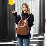 Women Backpacks Pu Leather Shoulder Bag Soft Leather Daypack Double-layer Travel Bag (brown)
Soft Leather Backpack
