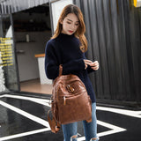 Women Backpacks Pu Leather Shoulder Bag Soft Leather Daypack Double-layer Travel Bag (brown)
Soft Leather Backpack