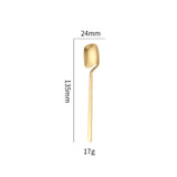 Hangable -Piece Silverware Set, Satin Finish Flatware Cutlery, Knives/Forks/Spoons Included, Dishwasher Safe (Matte Gold)