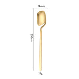 Hangable -Piece Silverware Set, Satin Finish Flatware Cutlery, Knives/Forks/Spoons Included, Dishwasher Safe (Matte Gold)