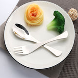 Titanium Cutlery Set, Lightweight Flatware, Modern Design, Dishwasher Safe, Service for
 Auxiliary Fork Spoon Self Eating