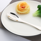 Titanium Cutlery Set, Lightweight Flatware, Modern Design, Dishwasher Safe, Service for
 Auxiliary Fork Spoon Self Eating