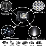LED Pod Lights 4x4, Off Road Driving Lights for Truck SUV Boat with Waterproof Housing With Mounting Brackets (Set of 2)