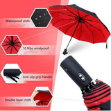 Automatic open and close 10 rib double layer Windproof Travel Umbrella Teflon coated Wind Resistant Canopy Folding parasol