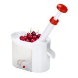 Cherry Pitter with Stone Catcher Container, Plastic Cherry Pit Seeds Removing Tool, Reusable Grapes Seeds Removing Tool