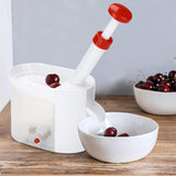 Cherry Pitter with Stone Catcher Container, Plastic Cherry Pit Seeds Removing Tool, Reusable Grapes Seeds Removing Tool