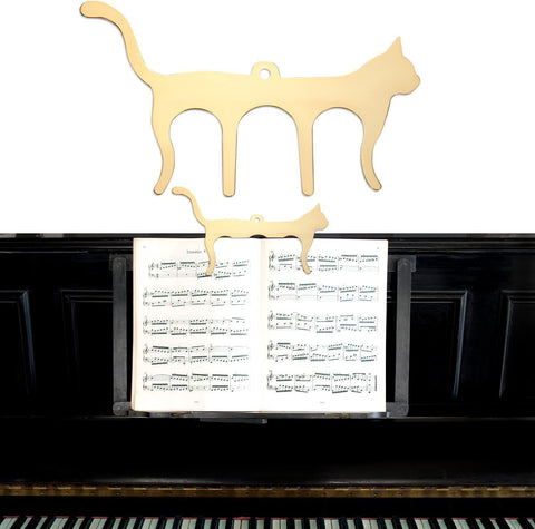 Metal Music Book Clips Sheet Music Page Holder Clips for Sheet Music Stands, Cute Cat Shaped Metal Music Bookmark for Piano In Australia - Darrahopens