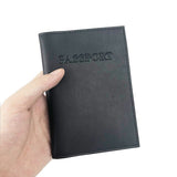 Leather Passport Holder, Passport Travel Wallet Cover Case for Men Women, Leather Travel Documents Organizer Protector,Black In Australia - Darrahopens