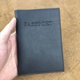 Leather Passport Holder, Passport Travel Wallet Cover Case for Men Women, Leather Travel Documents Organizer Protector,Black