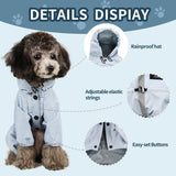 Reflective Strap and Leash Hole Adjustable Pet Water Proof Clothes for Small Dog  for Puppy Small Medium Cats