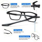 Photochromic Progressive Multifocus Reading Glasses Blue Light Blocking Multifocal Readers Spring Hinge Sunglasses