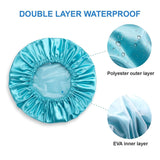 Shower Caps for Women Reusable Waterproof, 2 Pack Women Shower Caps Reusable Hair Cap for Shower Double Protection