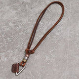 Leather Necklace for Men Double Circle Rings Leather Rope Pendant Necklace Leather Chain Disc Ring Necklace Vintage Jewelry Gift