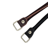 2Pcs Genuine Leather Bag Handles 38cm Purse Straps with Clasp Cowhide Leather Replacement Straps for Handbag Replacement