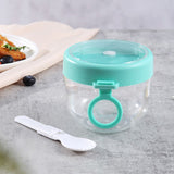 2 Pcs Overnight Oats Container with Lids and Spoons,Plastic Overnight Oats Jars Large Capacity Airtight Yogurt Container for Milk