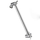 11 Inch Extra Long Adjustable Shower Head Extension Arm With Locking Set Screw,Solid Brass Chrome Finish Angle Height Adjustable