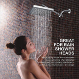 11 Inch Extra Long Adjustable Shower Head Extension Arm With Locking Set Screw,Solid Brass Chrome Finish Angle Height Adjustable