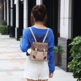Backpack Purse For Women Cute Fashion Leather Backpack Japanese Style Handbag Ladies Casual Shoulder Bags (Brown)