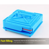 Tool Box,Blue ABS Plastic Multi Functiona Hand Tool Filling Tray Box, with Scraper fit DIY 100 for （Blue）