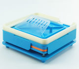 Tool Box,Blue ABS Plastic Multi Functiona Hand Tool Filling Tray Box, with Scraper fit DIY 100 for （Blue）