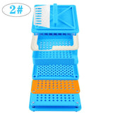 Tool Box,Blue ABS Plastic Multi Functiona Hand Tool Filling Tray Box, with Scraper fit DIY 100 for （Blue）