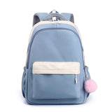Large Capacity Nylon Backpack with Bear Doll for Women Casual Water-Resistant Travel College Daypack （blue） In Australia - Darrahopens