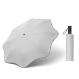 Round-Corner Anti-Poking Sunny and Rainy Umbrella with Reflective Strip Lightweight Anti-Ultraviolet Full Glass Fiber Skeleton
