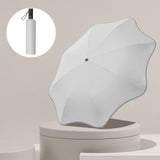 Round-Corner Anti-Poking Sunny and Rainy Umbrella with Reflective Strip Lightweight Anti-Ultraviolet Full Glass Fiber Skeleton