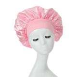 Women's Satin Sleeping Hat Night Sleep Cap Elastic Band Bonnet Nightcap Cap Bonnet for Sleep Bathroom Hair Care (2pcs)
