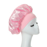 Women's Satin Sleeping Hat Night Sleep Cap Elastic Band Bonnet Nightcap Cap Bonnet for Sleep Bathroom Hair Care (2pcs)