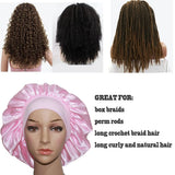 Women's Satin Sleeping Hat Night Sleep Cap Elastic Band Bonnet Nightcap Cap Bonnet for Sleep Bathroom Hair Care (2pcs)