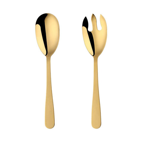 12 Inches Stainless Steel Salad Server Sets with Salad Spoon and Fork, Cooking Utensils for Kitchen,Simple and Classic Dishwasher In Australia - Darrahopens
