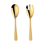 12 Inches Stainless Steel Salad Server Sets with Salad Spoon and Fork, Cooking Utensils for Kitchen,Simple and Classic Dishwasher