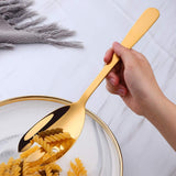 12 Inches Stainless Steel Salad Server Sets with Salad Spoon and Fork, Cooking Utensils for Kitchen,Simple and Classic Dishwasher