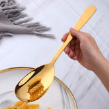 12 Inches Stainless Steel Salad Server Sets with Salad Spoon and Fork, Cooking Utensils for Kitchen,Simple and Classic Dishwasher