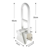 Adjustable Bathtub Safety Rail Shower Grab Bar Handle, Stainless Steel, White
Adjustable Tub Grab Bars for Side
