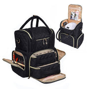Nail Polish Organizer Holds Nail Polish Case with 2 Removable Bags and Tools Storage Pockets Black