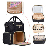 Nail Polish Organizer Holds Nail Polish Case with 2 Removable Bags and Tools Storage Pockets Black In Australia - Darrahopens