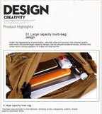Canvas Crossbody Bag Messenger Bag Vintage Military Leather Canvas Laptop Bag / Messenger bag/College bag for any occasion.