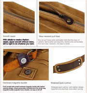 Canvas Crossbody Bag Messenger Bag Vintage Military Leather Canvas Laptop Bag / Messenger bag/College bag for any occasion.