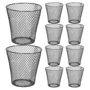 Round Wastepaper Basket, Wire Mesh Desk Metal Can Recycling Can Garbage Container for Bedroom Office(10pcs) In Australia - Darrahopens