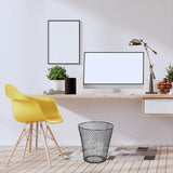 Round Wastepaper Basket, Wire Mesh Desk Metal Can Recycling Can Garbage Container for Bedroom Office(10pcs) In Australia - Darrahopens
