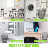 Round Wastepaper Basket, Wire Mesh Desk Metal Can Recycling Can Garbage Container for Bedroom Office(10pcs)