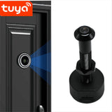 Tuya Diameter 12MM Wide Angle Fisheye Dual Frequency WiFi Door Eye Silver+Black