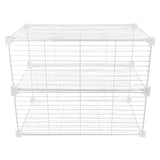 Refrigerator Storage Divider White Wire Shelf Organizer with Isolation Net