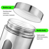 Plated Silver Stainless Steel Kitchen Storage Canister with Glass Window 3Pcs In Australia - Darrahopens