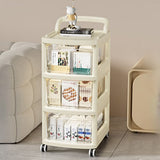 Multi-Layer Transparent Rolling Storage Cart Movable Wheels Large Capacity Organizer For Kitchen Utensils Bathroom Supplies Snacks Shoes Living Room Kitchen Bathroom Home Decor Storage Carts