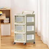 Multi-Layer Transparent Rolling Storage Cart Movable Wheels Large Capacity Organizer For Kitchen Utensils Bathroom Supplies Snacks Shoes Living Room Kitchen Bathroom Home Decor Storage Carts