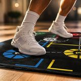 Indoor Baskball Training Footwork Mat Non Slip Soundproof Practice Rug Silent Floor Mat for Home Living Room Bedroom Balcony Sport Decor