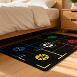 Indoor Baskball Training Footwork Mat Non Slip Soundproof Practice Rug Silent Floor Mat for Home Living Room Bedroom Balcony Sport Decor